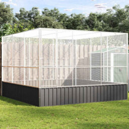 Walplus Silver Aviary 311X307X212 Cm Steel Bird Cage Large Outdoor Pet Enclosure - thumbnail 1
