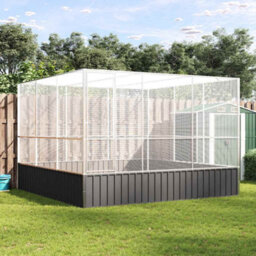 Walplus Silver Aviary 311X307X212 Cm Steel Bird Cage Large Outdoor Pet Enclosure - thumbnail 3