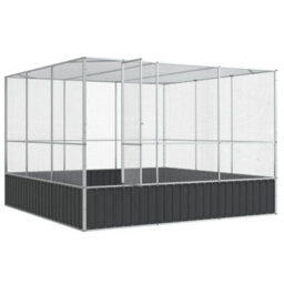 Walplus Silver Aviary 311X307X212 Cm Steel Bird Cage Large Outdoor Pet Enclosure - thumbnail 7