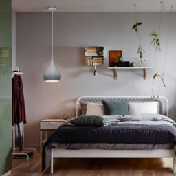 Long Life Lamps Company Modern Grey Metal Ceiling Pendant Light Droplet Shade M0060 - thumbnail 8
