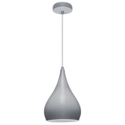 Long Life Lamps Company Modern Grey Metal Ceiling Pendant Light Droplet Shade M0060 - thumbnail 3