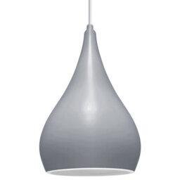 Long Life Lamps Company Modern Grey Metal Ceiling Pendant Light Droplet Shade M0060 - thumbnail 1