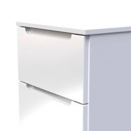 Messina Ready Assembled Matt White No Effect 5 Drawer Bedside Chest (H)1067mm (W)370mm (D)390mm - thumbnail 3