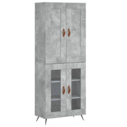 Berkfield Highboard Concrete Grey 69.5X34X180 Cm Engineered Wood - thumbnail 2