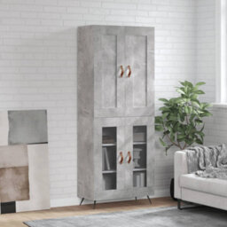 Berkfield Highboard Concrete Grey 69.5X34X180 Cm Engineered Wood - thumbnail 1