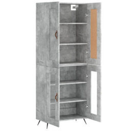 Berkfield Highboard Concrete Grey 69.5X34X180 Cm Engineered Wood - thumbnail 4