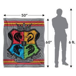 Harry Potter Witchcraft And Wizardry Hogwarts Crest Blanket Multicoloured (One Size) - thumbnail 5