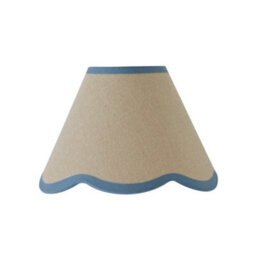 Valuelights Florie Linen Blue Scallop Trim Mini Lamp Shade (D)19Cm - thumbnail 6