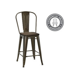 Dorel Luxor Counter Stool In Metal Bronze, 2 Pieces - thumbnail 9