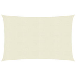 Berkfield Sunshade Sail 160 G/m2 Cream 5X6 M Hdpe - thumbnail 1