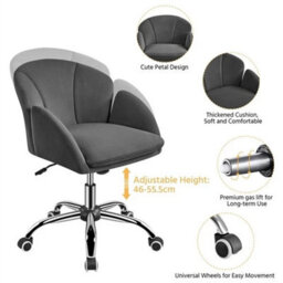 Home Office Cute Desk Chair Swivel Rolling Chair - thumbnail 4