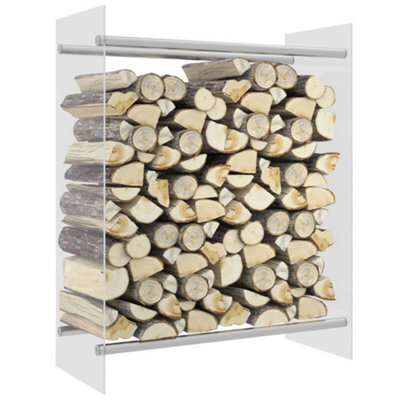 Walplus Firewood Rack Transparent 80X35X100 Cm Tempered Glass - image 1