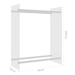 Walplus Firewood Rack Transparent 80X35X100 Cm Tempered Glass - thumbnail 6