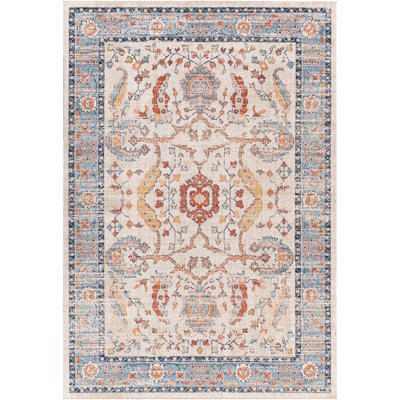 Livabliss Huntington Beach-Vintage Orange Blue Beige In- & Outdoor Rug 200 X 275 Cm Easy Care, Non Shedding - image 1