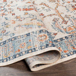 Livabliss Huntington Beach-Vintage Orange Blue Beige In- & Outdoor Rug 200 X 275 Cm Easy Care, Non Shedding - thumbnail 4