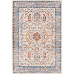 Livabliss Huntington Beach-Vintage Orange Blue Beige In- & Outdoor Rug 200 X 275 Cm Easy Care, Non Shedding - thumbnail 1
