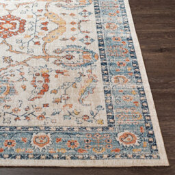 Livabliss Huntington Beach-Vintage Orange Blue Beige In- & Outdoor Rug 200 X 275 Cm Easy Care, Non Shedding - thumbnail 5