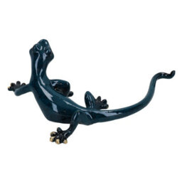 AB Tools Blue Gecko Lizard Resin Wall Shed Sculpture Decor Statue Small House Ornament - thumbnail 4