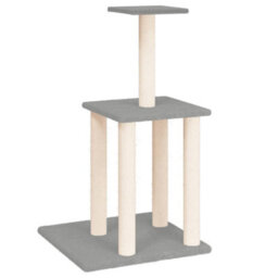 Walplus Cat Tree With Sisal Scratching Posts Light Grey 85.5 Cm - thumbnail 3