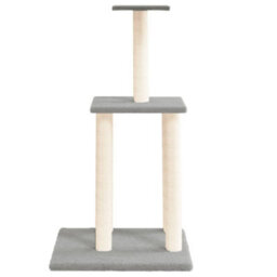 Walplus Cat Tree With Sisal Scratching Posts Light Grey 85.5 Cm - thumbnail 4