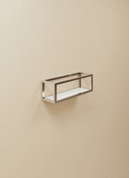 Cosmic Shelf With Towel Rail, Silver Gloss, Wall-Mounted, 35 Cm. Collection The Grid - thumbnail 1