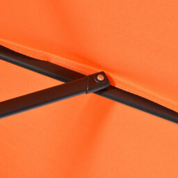 Outsunny 2M Parasol Patio Umbrella, Outdoor Sun Shade With 6 Ribs Orange - thumbnail 9