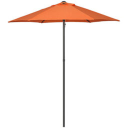 Outsunny 2M Parasol Patio Umbrella, Outdoor Sun Shade With 6 Ribs Orange - thumbnail 2