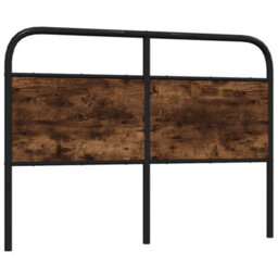 Berkfield Headboard Smoked Oak 140 Cm Steel And Engineered Wood - thumbnail 5