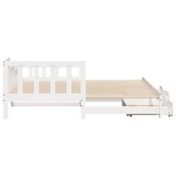 Berkfield Daybed With Trundle And Drawers Without Mattress White 90X190 Cm Single - thumbnail 6