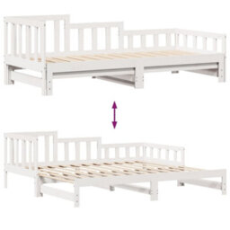 Berkfield Daybed With Trundle And Drawers Without Mattress White 90X190 Cm Single - thumbnail 8