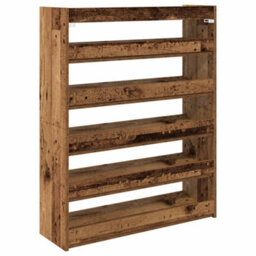 Vidaxl Shoe Rack Old Wood 80X25X100 Cm Engineered Wood - thumbnail 6