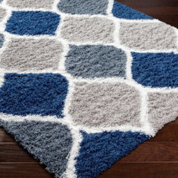 Livabliss Urban Shaggy-Modern Grey Charcoal Blue White Soft Plush Pile Living Bedroom Rug 160 X 220 Cm Easy Care, Non Shedding - thumbnail 6