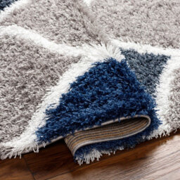 Livabliss Urban Shaggy-Modern Grey Charcoal Blue White Soft Plush Pile Living Bedroom Rug 160 X 220 Cm Easy Care, Non Shedding - thumbnail 4