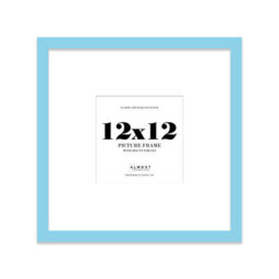 "12X12"" Light Blue Picture Frame - 12X12"" Square Frame With 9X9"" Mount For 12X12""/9X9"" Pictures Art Deco Style Room Decor, 1 Pack" - thumbnail 1
