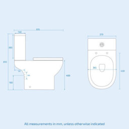 Nes Home Matte Grey 500mm Basin Vanity Unit & Rimless Close Coupled Toilet - thumbnail 8