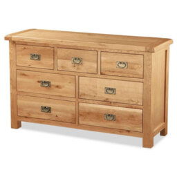 Zelah Oak 3 Over 4 Chest Of Drawers Fully Assembled - By Roseland Furniture - thumbnail 6