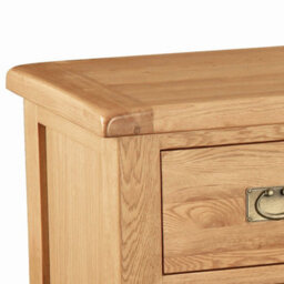 Zelah Oak 3 Over 4 Chest Of Drawers Fully Assembled - By Roseland Furniture - thumbnail 3