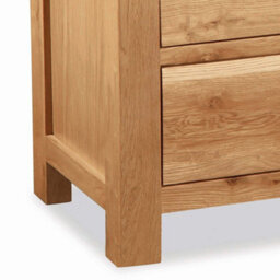 Zelah Oak 3 Over 4 Chest Of Drawers Fully Assembled - By Roseland Furniture - thumbnail 5