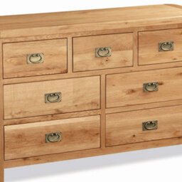 Zelah Oak 3 Over 4 Chest Of Drawers Fully Assembled - By Roseland Furniture - thumbnail 4