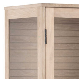 Wyld Haus Nakskov White Oak Panelled Display Cabinet With 2 Glass Doors, 1800 X 800 X 400 mm - thumbnail 6