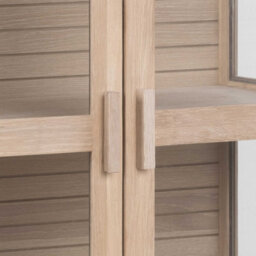 Wyld Haus Nakskov White Oak Panelled Display Cabinet With 2 Glass Doors, 1800 X 800 X 400 mm - thumbnail 7