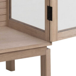 Wyld Haus Nakskov White Oak Panelled Display Cabinet With 2 Glass Doors, 1800 X 800 X 400 mm - thumbnail 8