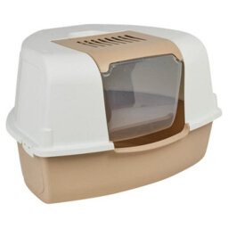 Urbn-Living Urbnliving Mocca  Large Cat Corner Litter Tray Hooded Deep Cover Toilet Flap Box With Filter & Scoop - thumbnail 8