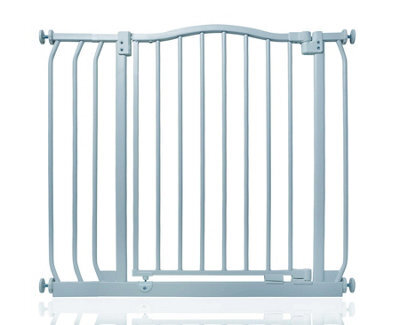 Safetots Curved Top Safety Gate, 80Cm - 89Cm, Matt Grey, Pressure Fit Stair Gate - image 1