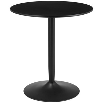 Wyld Haus Reveva 70Cm Black Minimal Round Dining Table For 2, Mdf Top With Steel Base - image 1