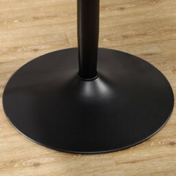 Wyld Haus Reveva 70Cm Black Minimal Round Dining Table For 2, Mdf Top With Steel Base - thumbnail 7