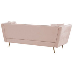 Beliani Sofa 3 Seater Frederica Velvet Pink - thumbnail 5