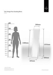 Orsina Brussels Chic Vintage White Floor Standing Mirror - thumbnail 3
