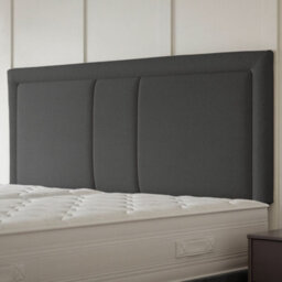 "Urban Textures - Atlas Luxury 20"" High Boucle Fabric Upholstered Headboard - Grey" - thumbnail 1