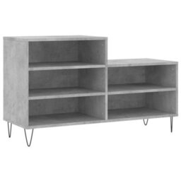 Berkfield Shoe Cabinet Concrete Grey 102X36X60 Cm Engineered Wood - thumbnail 2